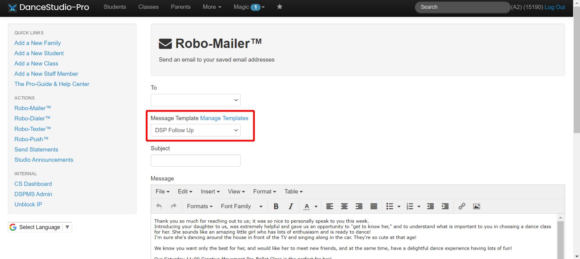 how-do-i-save-templates-for-robo-mailer-dance-studio-pro